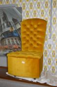Gold Upholstered Bedroom Chair