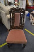 Carved Oak Nursing Chair