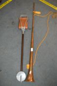 Brass & Copper Hunting Horn and a Shooting Stick