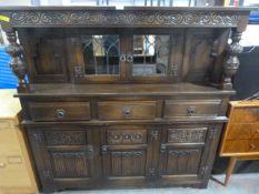 Dark Oak Gothic Style Sideboard