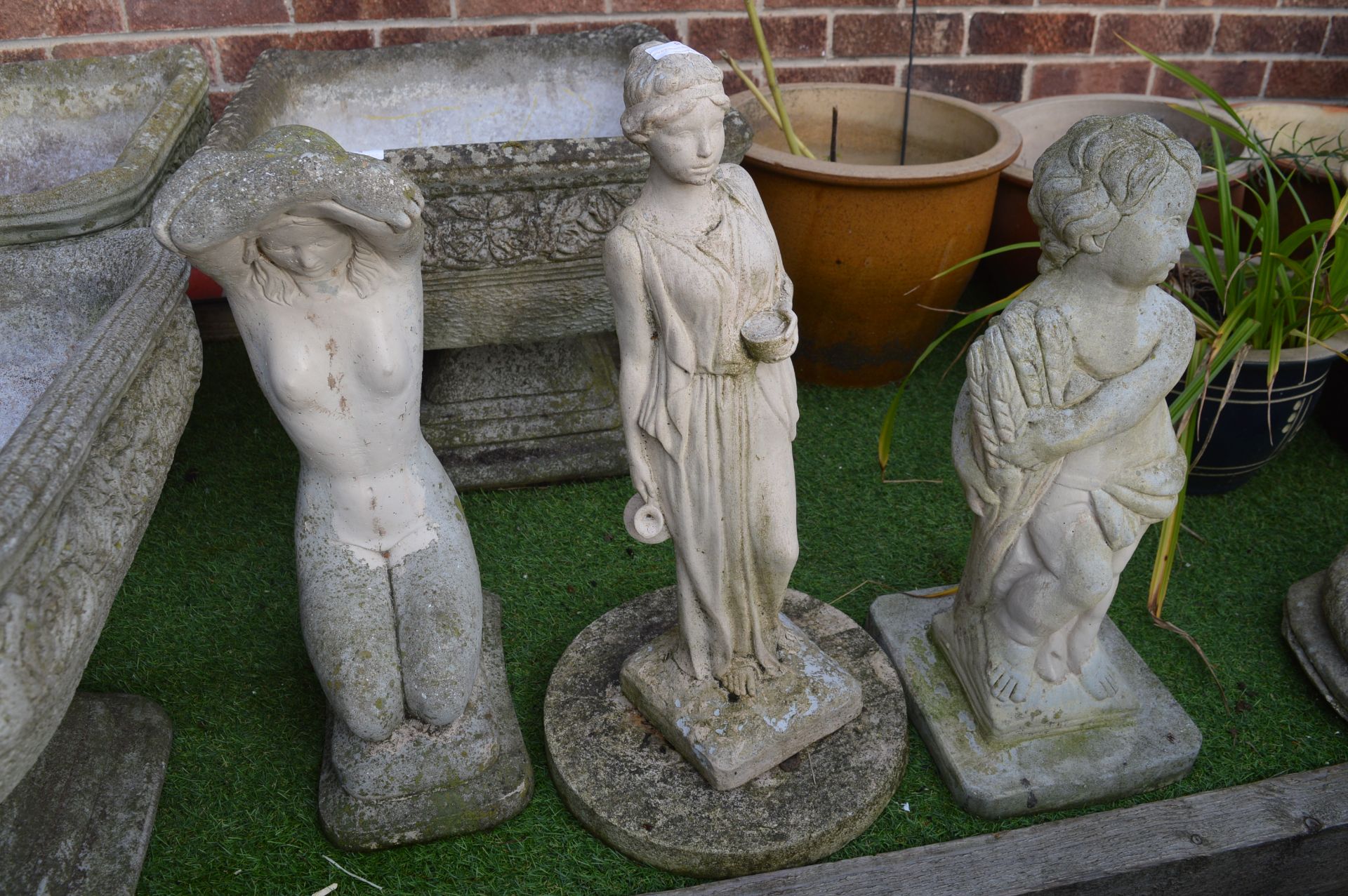 Three Garden Statues