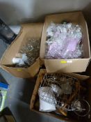 Three Boxes of Glassware China and Kitchen Items