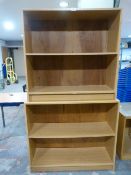 Two Wood Effect Office Shelves