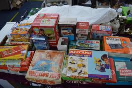 Twenty Seven Assorted Vintage Games; Meccano Junio