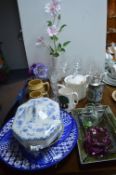 China & Glassware, Wall Plates, Teapots, etc.