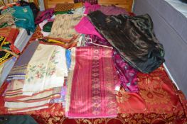 Indian Silks Including Saris and Other Clothing