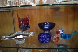 Murano and Other Glass Vases, Dishes, and Fish