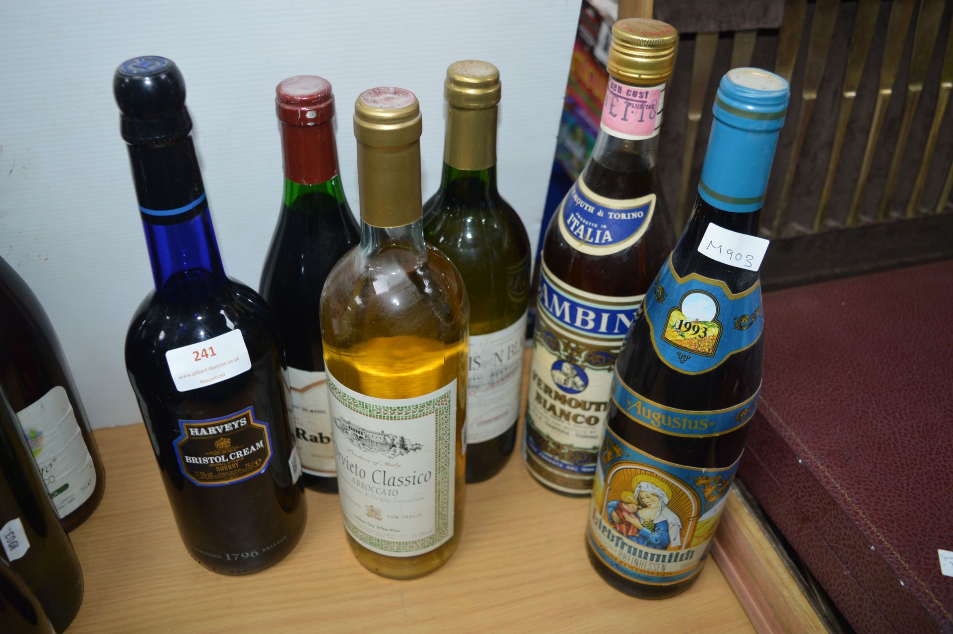 Six Bottles of Assorted Wine and Sherry