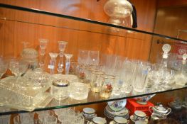 Cur Glass Crystal Tumblers, Decanters, Beakers, Ca