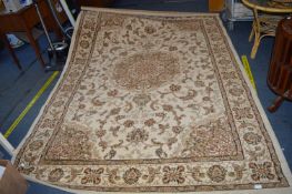 Cream & Brown Rug 2.9x2m