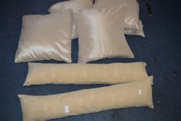 Four Pale Gold Cushions, Two Extra Covers and Door