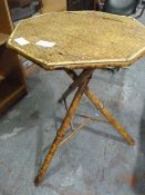 Antique Bamboo Tripod Table
