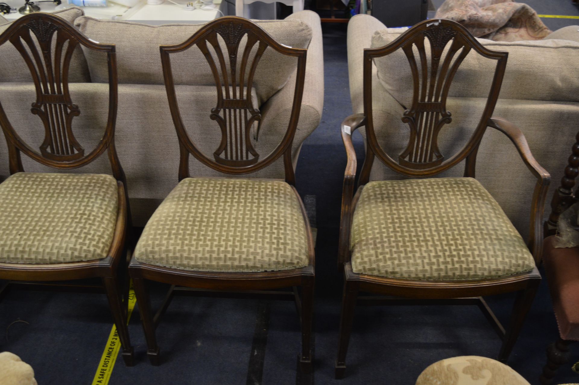 Set of Six Shield Back Dining Chairs (AF) - Image 2 of 3