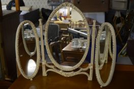 Cream 7 Gilt Triple Dressing Table Mirror