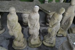Three 2.5ft Statues of Water Carriers