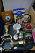 Collectibles Including Fire Dogs, Toby Jugs, and a