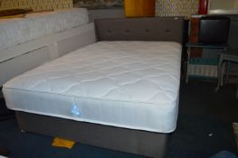 4'6" Double Divan with Four Drawers, Mattress and