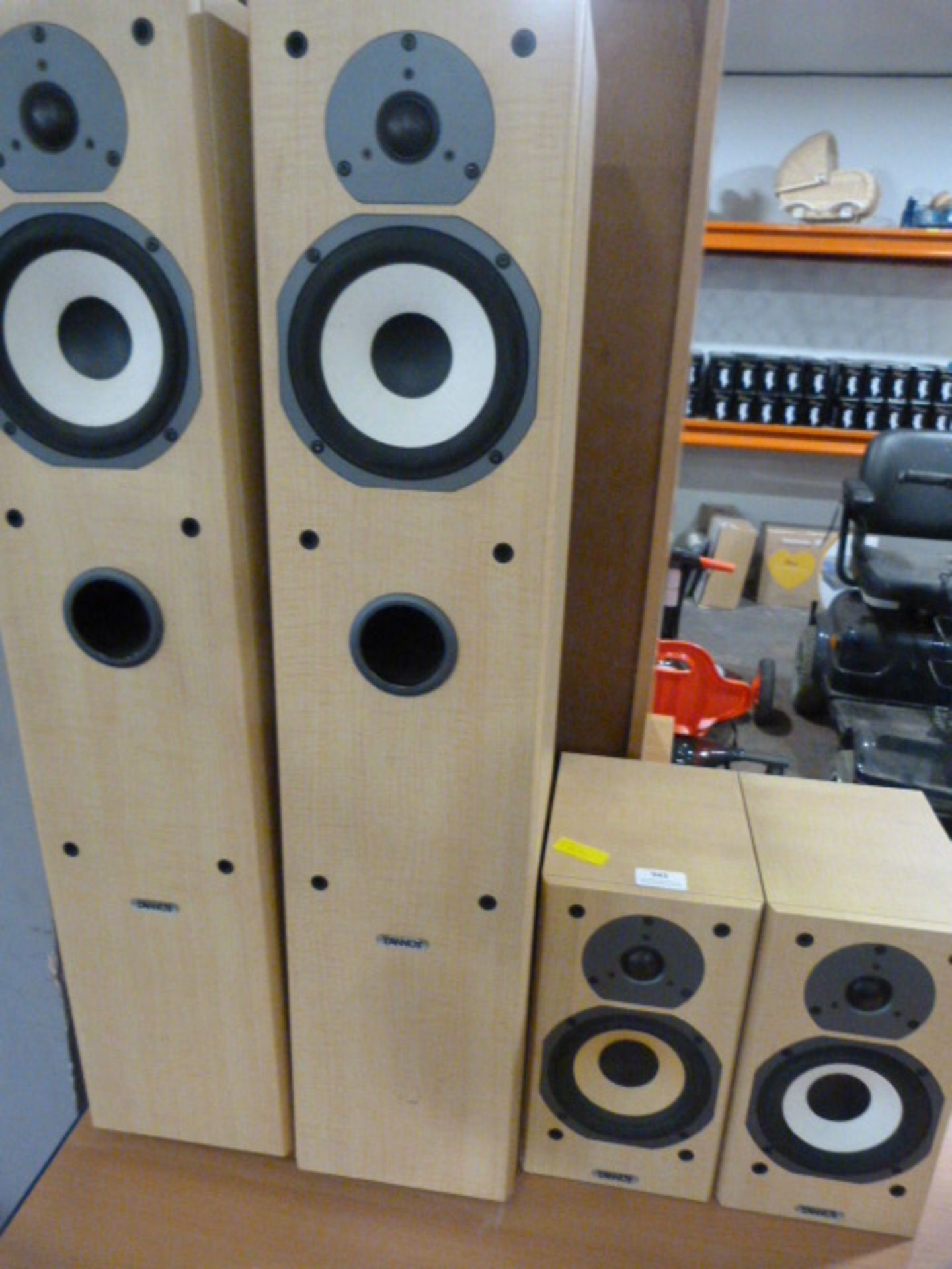 Two Pairs of Tannoy MX Speakers in Light Maple