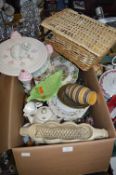 Box of Assorted Pottery Items