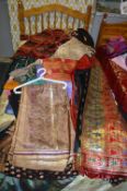 Indian Silks Including Saris and Other Clothing