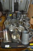 Quantity of Pewter Tankards