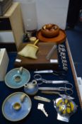 Collectibles Including AA Badges, Cutlery Canteen,