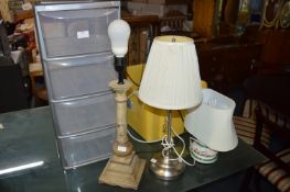 Four Drawer Storage Unit plus Table Lamps