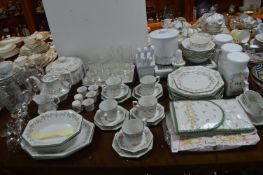 Johnson Brother Part Dinner Set plus Glassware, Fo