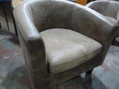 Leatherette Tub Chair