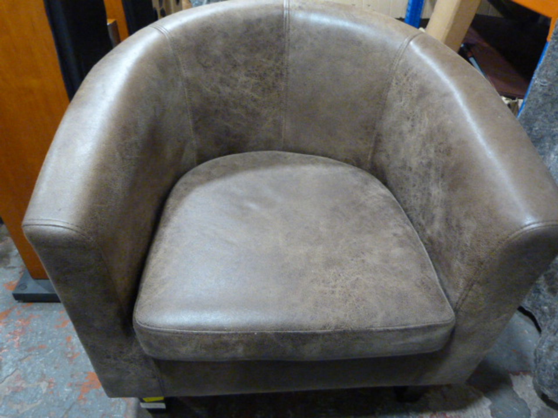 Leatherette Tub Chair