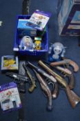 Model Flintlock Pistols, Toy Submarines, Cars, etc