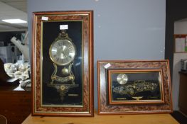 Two Framed Clock Pictures