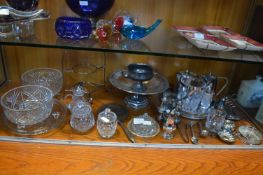 Cut Glass Crystal Bowls and Plated Wear; Trays, To