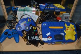 Nintendo 64 Pokemon Console with Controllers, etc.