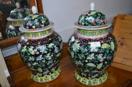 Pair of Large Chinese Ginger Jars