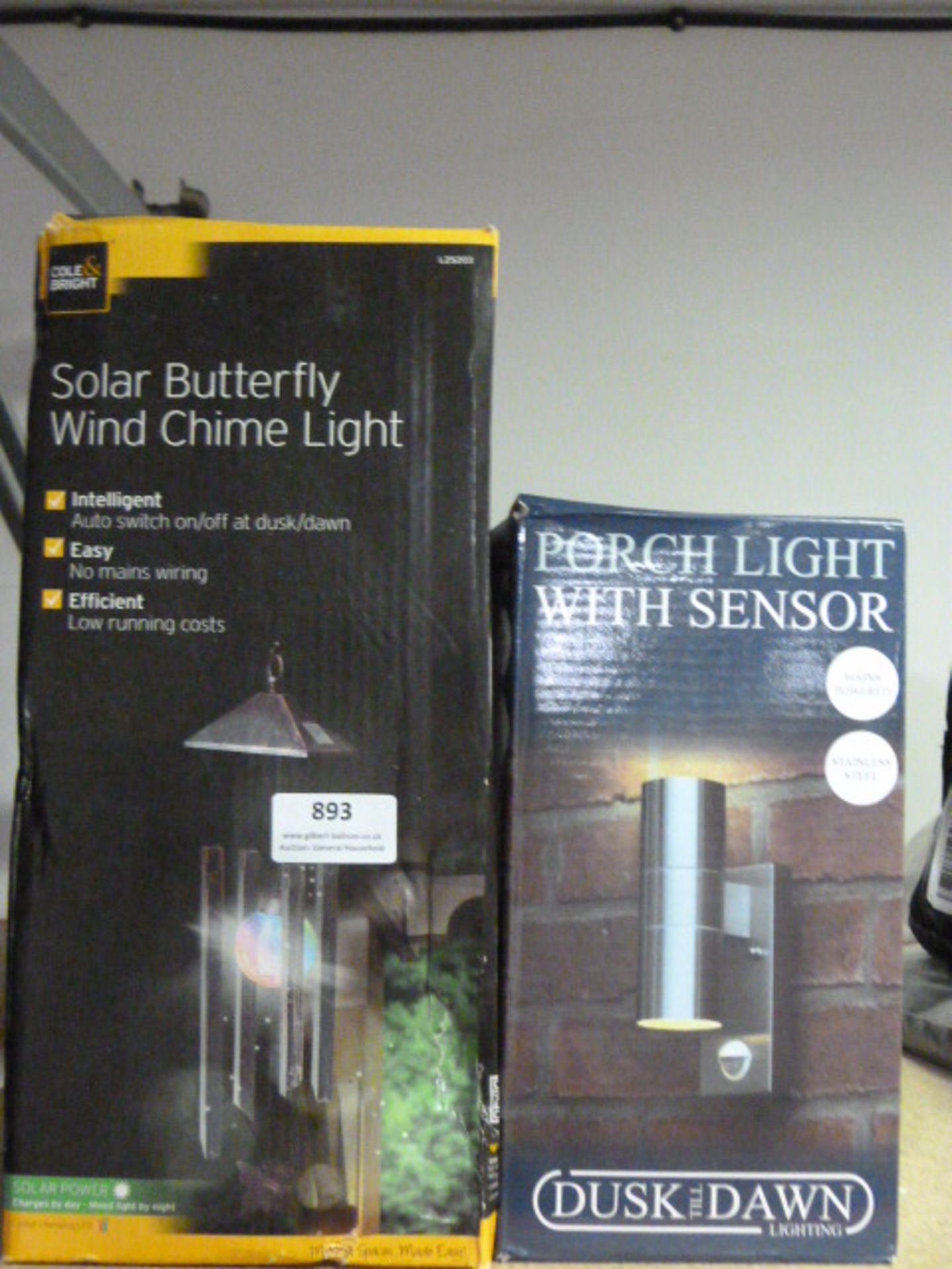 *Butterfly Wind Chime Light and a Porch Light with Sensor