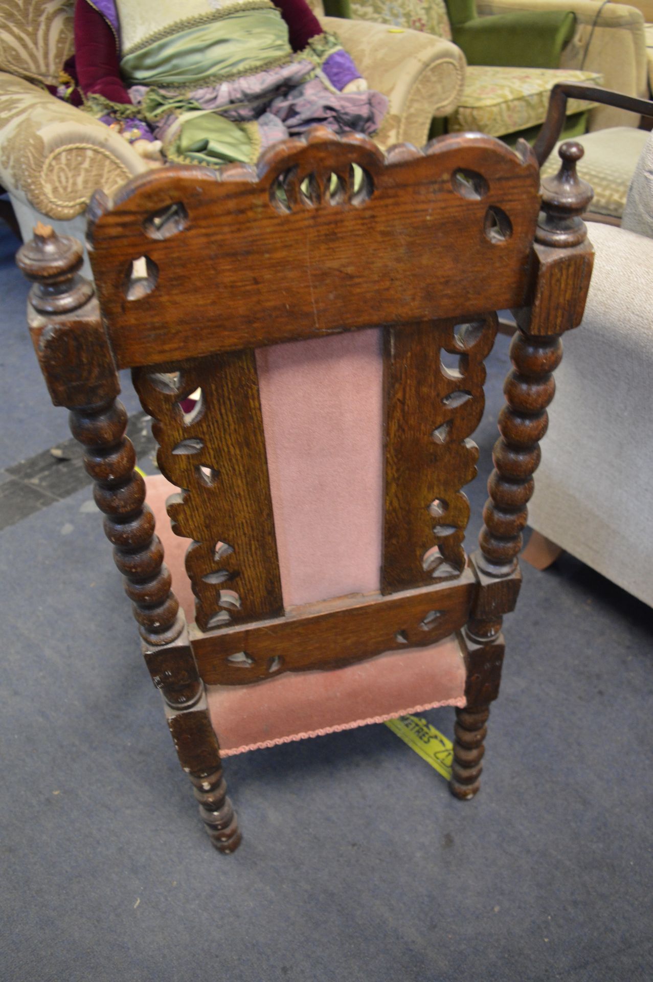 Carved Oak Nursing Chair - Image 3 of 3