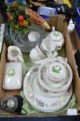 Floral Design Part Dinner Set, Glassware, Dishes,