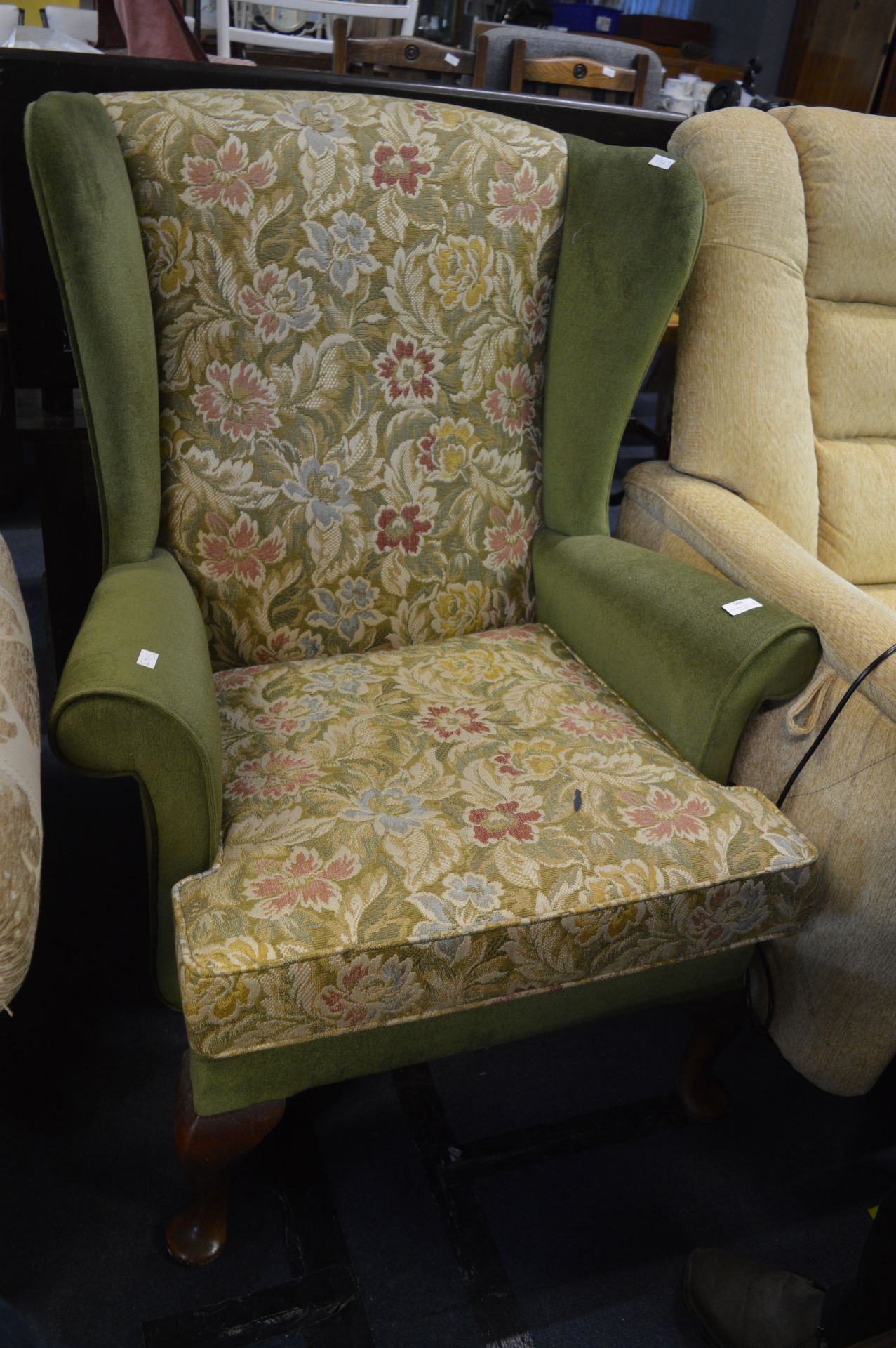 Parker Knoll Wingback Chair with Floral Upholstery