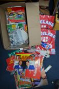 England World Cup T-Shirts, Flags, and Rugby Magaz