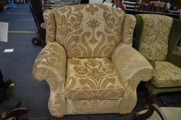 Pale Gold Upholstered Armchair