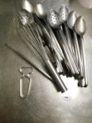 * selection of S/S utensils