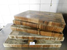 * butchers block chopping boards x 5