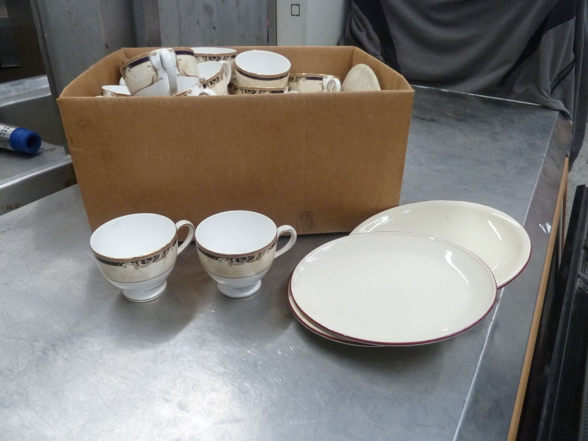 * china cups and oval plates - approx. 50 items