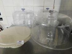 * selection of cake domes and stands