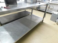 * S/S prep bench with full width undershelf 1830w x 760d x 880h