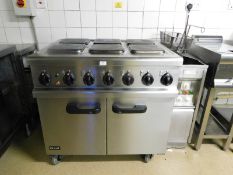 * 6 plate electric range with 2 doors and 3 shelves