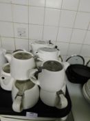 * white loose leaf tea pots x 10+