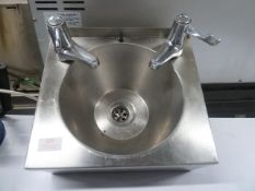 * S/S handwash sink with taps 300w x 270d