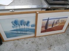 * 2 x prints in wooden frames 1000w x 800h